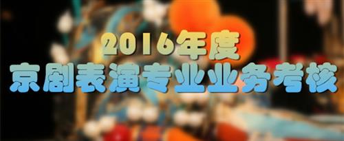国产老妇女操逼国家京剧院2016年度京剧表演专业业务考...